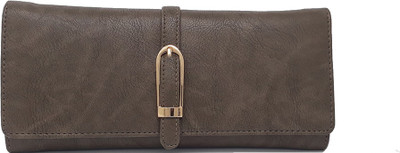

RISH Women Evening/Party Brown Artificial Leather Wallet(10 Card Slots), Grey