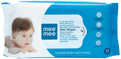 

MeeMee Anti Bacterial Caring Baby Wet Wipes with Aloe Vera ( Pack Of 1)