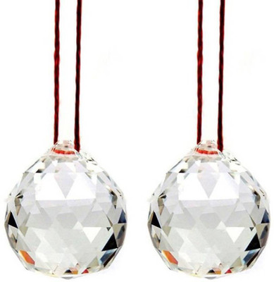 APNA KANHA Feng Shui Crystal Clear Ball (Set Of 2) Decorative Showpiece Crystal Yantra(Pack of 2)