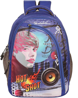 

Hot Shot Polyester School, Collage and Casual 28.0 L Backpack(Blue), Art-557