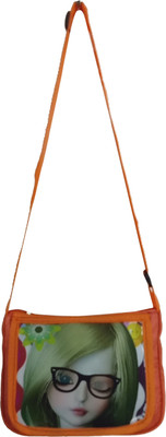 

EKAN Girls Evening/Party, Casual Orange Polyester Sling Bag