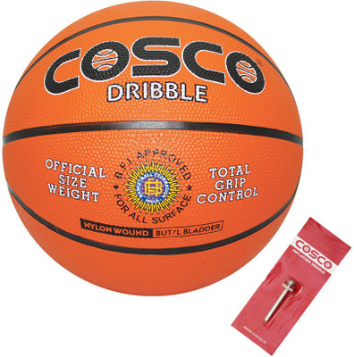 

Cosco Dribble (Rubber Moulded) Basketball - Size: (Pack of 1, Orange