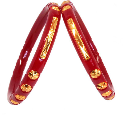 TANVI J Plastic Gold-plated Bangle Set(Pack of 2)
