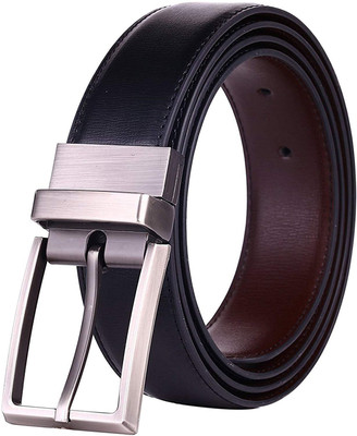 

LOOPA Men Black Genuine Leather Belt, Brown