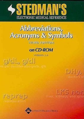 Stedman's Abbreviations Acronyms and Symbols: Version 2.0(English, CD-ROM, Stedman)