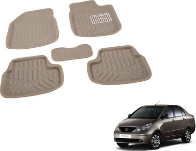 UNIGLOW Plastic 3D Mat For  Tata Indigo CS(Beige)