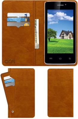 ACM Flip Cover for iBall Andi 4P Class X(Gold, Cases with Holder, Pack of: 1)