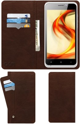 ACM Flip Cover for Swipe Konnect Me(Brown, Cases with Holder, Pack of: 1)