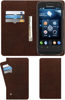 ACM Flip Cover for Lenovo A789(Brown, Cases with Holder, Pack of: 1)