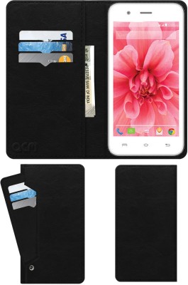 ACM Flip Cover for Lava Iris Atom 2x(Black, Cases with Holder, Pack of: 1)