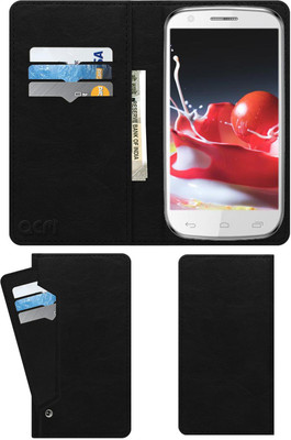 ACM Flip Cover for Spice Smart Flo Ivory Mi-450(Black, Cases with Holder, Pack of: 1)