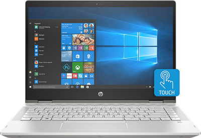 (Refurbished) HP Pavilion x360 Core i3 8th Gen - (4 GB/1 TB HDD/8 GB SSD/Windows 10 Home) 14-cd0077TU 2 in 1 Laptop(14 inch, Natural SIlver, 1.68 kg)