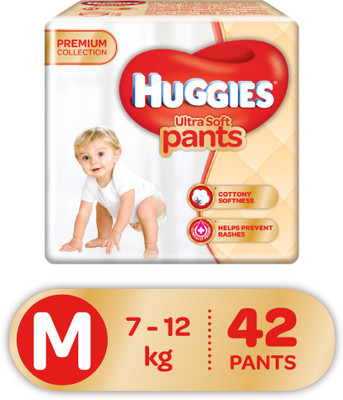 

Huggies Ultra Soft Medium Size Premium Diapers - M(42 Pieces)