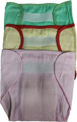 

Triple B Kids Washable/Reusable Quick Dry (Muslin) Cotton Traditional Langot/Nappies Pack of 3 (3-9 Months) - M(3 Pieces)