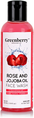 

Greenberry Organics Rose & Jojoba Oil Face Wash | For All Skin Types | Paraben & Sulphate Free Face Wash(100 ml)