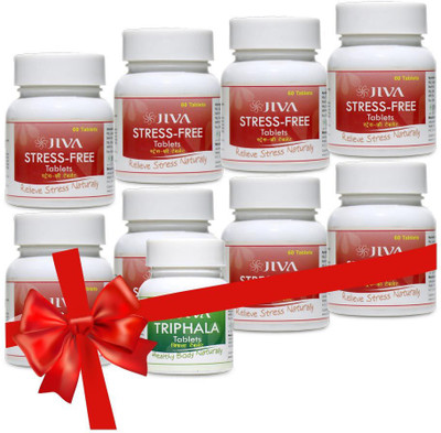 

Jiva Stress Tablets (60 tablets) Pack of 8 with Triphala Tablets (60 Tablets) Combo(Stress Tablets (60 tablets) Pack of 8 with Triphala Tablets (60 Tablets))
