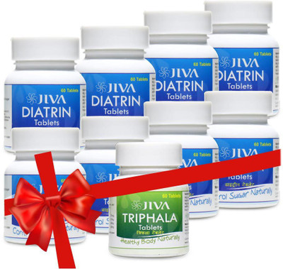 

Jiva Diatrin tablets (60 tablets) Pack of 8 with Triphala Tablets (60 Tablets) Combo(Diatrin tablets (60 tablets) Pack of 8 with Triphala Tablets (60 Tablets))