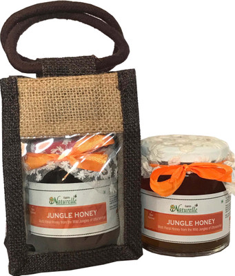 

Farm Naturelle (Set of 10) Jute Gift Bag with Pure Raw Natural Unheated Unprocessed Forest/Jungle Flower Honey-250 GMS-Corporate Christmas Gift Pack(2500 g, Pack of 10)
