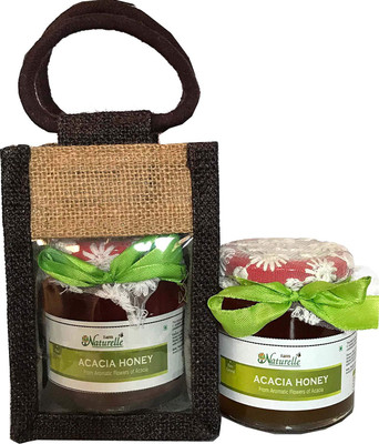 

Farm Naturelle Farm Naturelle-Jute Gift bag with Pure Raw Natural Unheated Unprocessed Forest Acacia Flower Honey-250 Gms-Diwali Health Gift item Pack(400 ml, Pack of 2)