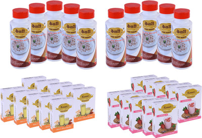 

Kesari Milk Masala 50g, Strawberry Mix Milk Masala 50g, and Buttermilk Chaach Masala 75g,Combo, Pack of 10 each. 100 g(Pack of 30)