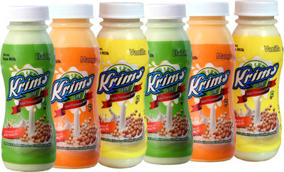 

krims lite Flavoured Soya Milk- Pack of 6(Vanila, Elaichi, Mango, 1200 g, Pack of 6)