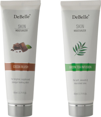 

DeBelle Skin Moisturizer Combo Kit of 2 ( Cocoa Blush and Green Tea Infusion )(160 ml)