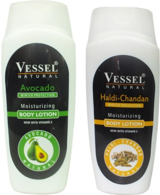 

Vessel Natural Winter Protection Moisturizing Body Lotion With Avocado & Haldi Chandan 200 ml Combo Pack of 2(200 ml)