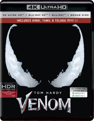 

Venom (4K UHD + Blu-ray 3D + Blu-ray + Bonus Disc) (4-Disc Box Set)(4K(UHD) Blu-ray English)
