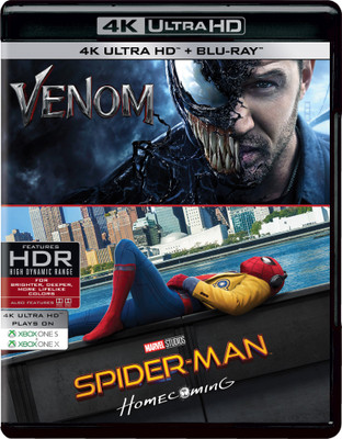 

2 Superhero Movies Collection: Venom + Spider-Man: Homecoming (4K UHD) (2-Disc)(4K(UHD) Blu-ray English)