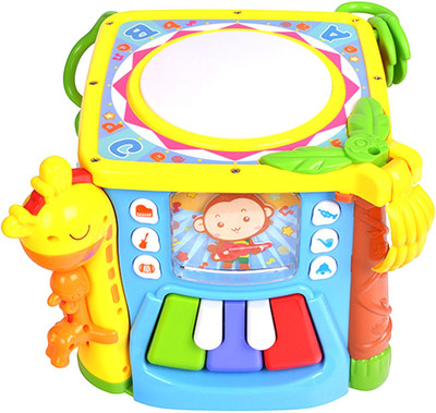 

Kiddale Colorful Kids Activity Cube Educational Baby Toys Play with Lights, Music, Abacus, Shape Sorter Blocks, Durable -Fun Musical Toy for Kids(10 Month to 3 Years), Toddler and Babies(Multicolor)