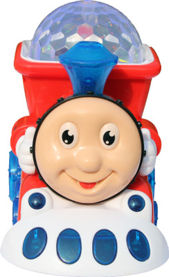 

Blue Sea 3D Cartoon Train Toy with Lights and Music(Red)