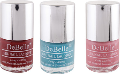 

DeBelle Gel Nail Lacquer 8 ml each Kit of 3 (Marron, Turquoise Blue & Pink) Moulin Rouge, Royale' Cocktail, Miss Bliss(Pack of 3)