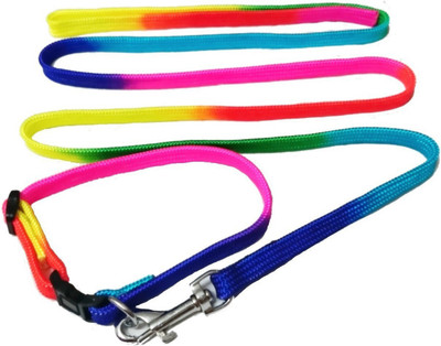 

Super Dog Super Multi Color Collar Set for Small Breeds 130 cm Dog Strap Leash(Multicolor)