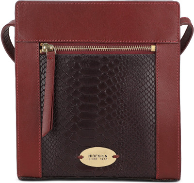 

Hidesign Women Casual Maroon Genuine Leather Shoulder Bag