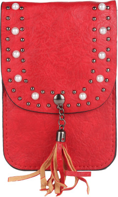 Skynova Girls Casual Red PU Sling Bag
