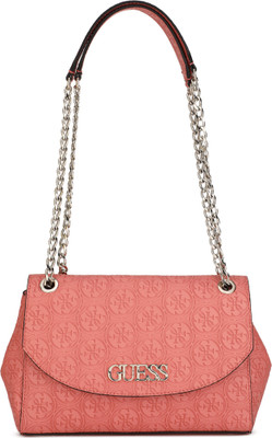 

Guess Women Casual Pink PU Sling Bag