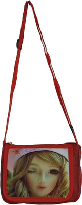 

EKAN Girls Evening/Party, Casual Red Polyester Sling Bag