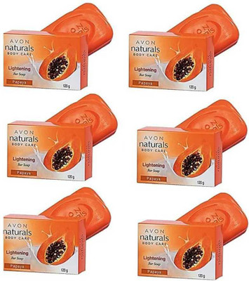 

Avon naturals Papaya Whitening Bar Soap(Set of 6)(600 g, Pack of 6)