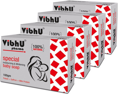 Vibhu pharma vibhu baby soap(400 g, Pack of 4)