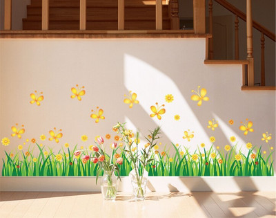 Asmi Collections 160 cm Grass Butterfly Self Adhesive Sticker(Pack of 1)