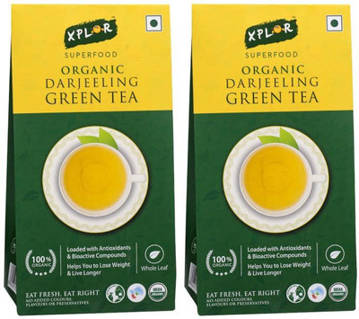 

Xplor Organic Darjeeling Green Tea Whole Leaf 2 Packs of 75 gm Each Green Tea(150 g, Box)