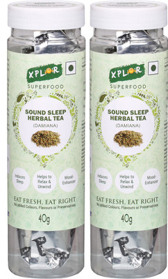 

Xplor Sound Sleep Herbal Tea (Damiana) (2 Packs of 40 gm Each) Herbs Herbal Tea(80 g, Plastic Bottle)