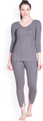 LUX INFERNO Round Neck Long Top & Trouser Set Women Top - Pyjama Set Thermal