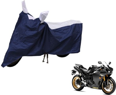 Auto Hub Two Wheeler Cover for Yamaha(YZF R1, Blue, Silver)