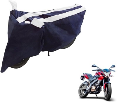 NIKS Two Wheeler Cover for Bajaj(Pulsar 200 NS DTS-i, Black, White)