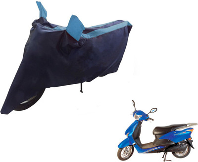 NIKS Two Wheeler Cover for Hero(E Scoot, Black, Blue)