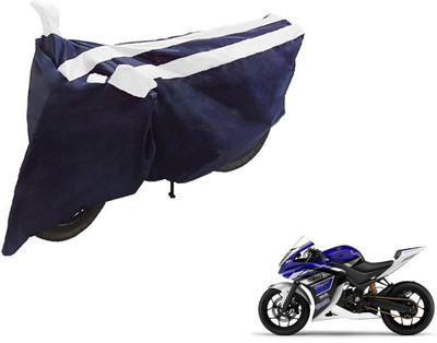 NIKS Two Wheeler Cover for Yamaha(YZF R25, Black, White)