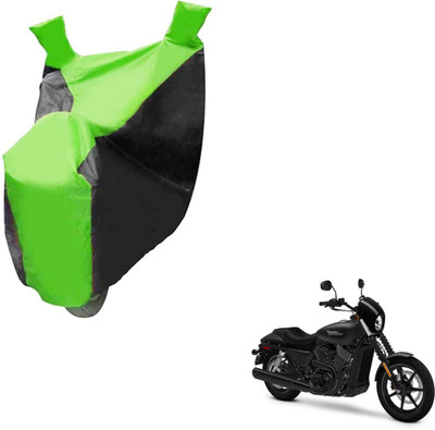 NIKS Two Wheeler Cover for Harley Davidson(Black, Green)