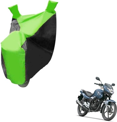 NIKS Two Wheeler Cover for Suzuki(GS 150R, Black, Green)