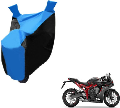 NIKS Two Wheeler Cover for Honda(CBR 650F, Black, Blue)